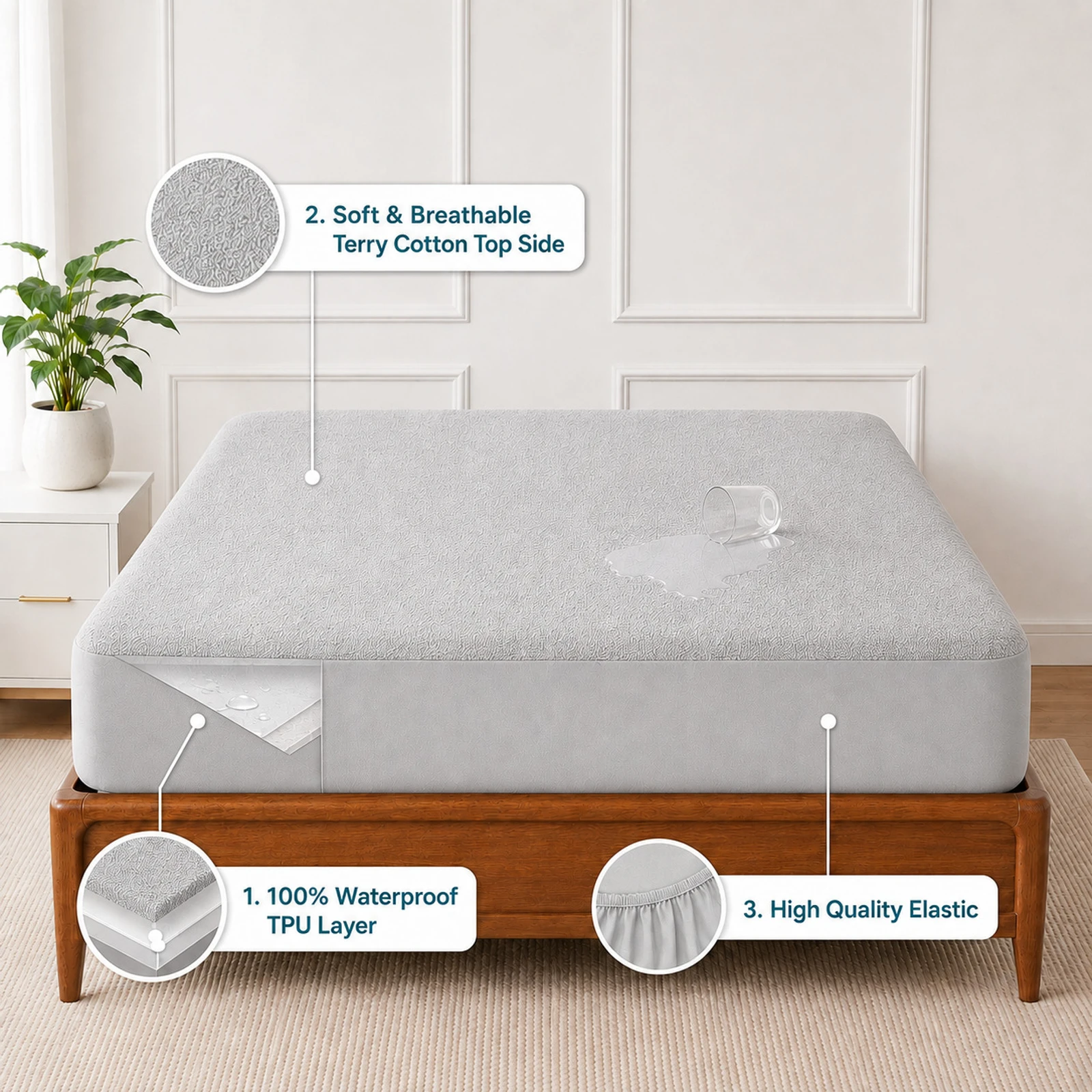 Premium Waterproof Mattress Protector - Image 4